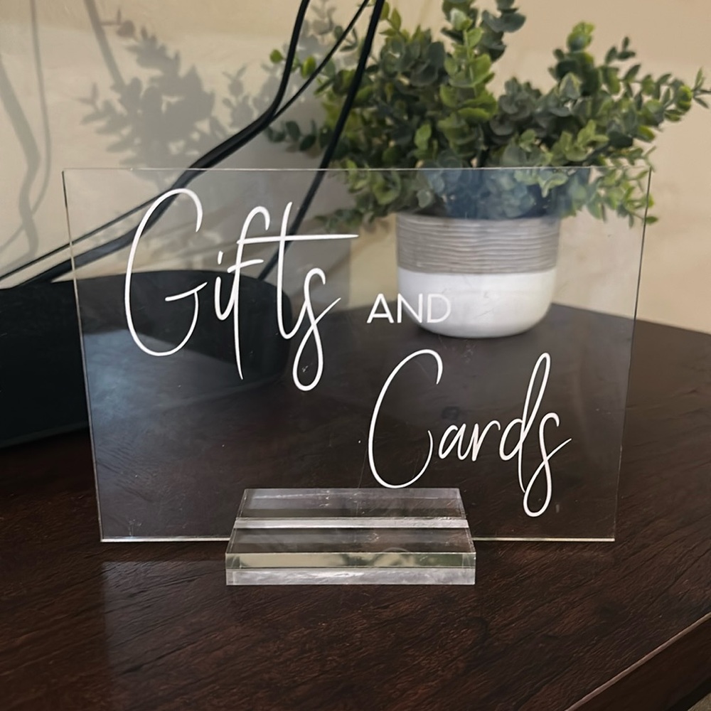 COPY - Gifts & Cards acrylic wedding sign